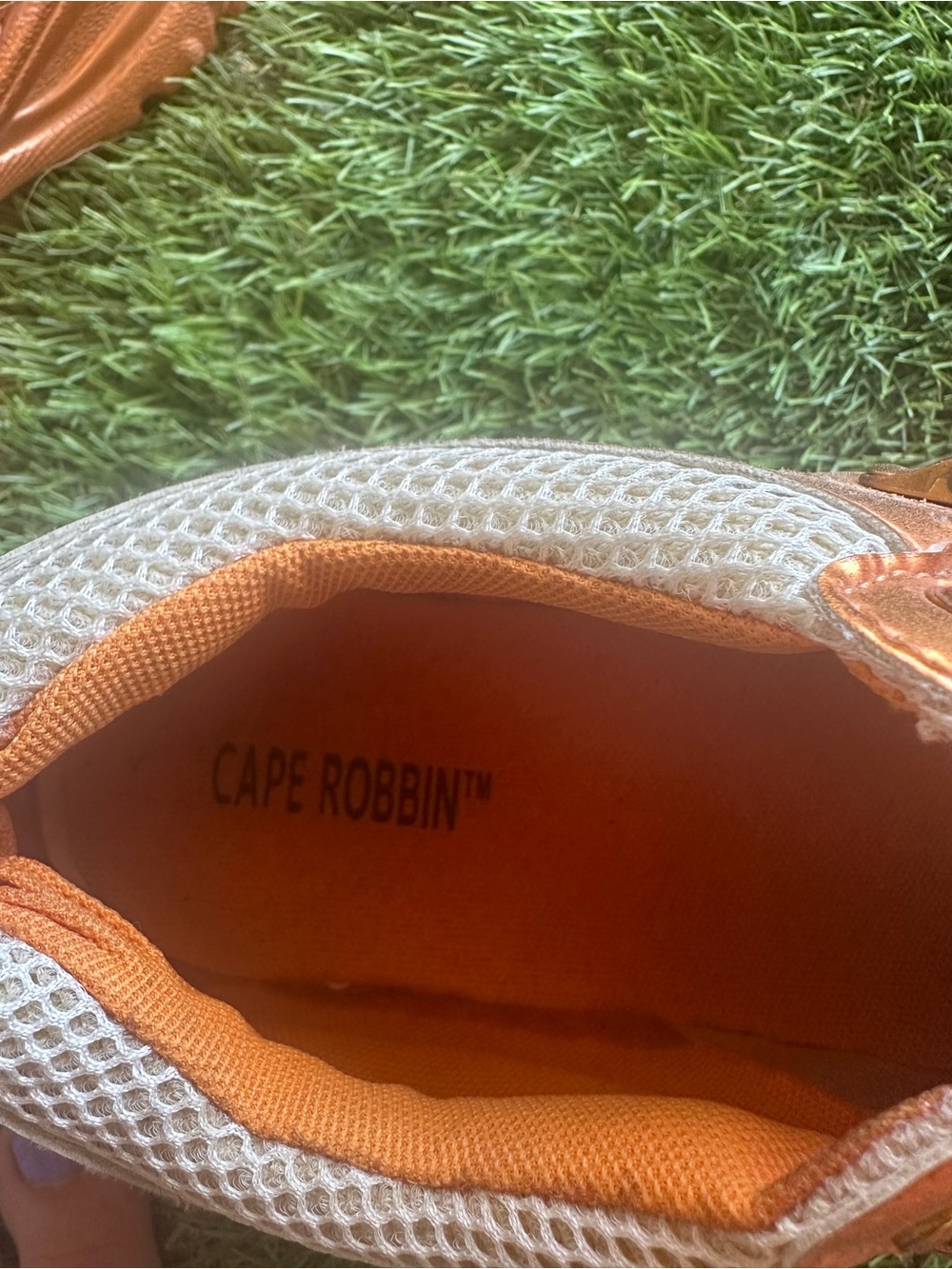 Cape Robbin Metallic Orange Platform Sneakers: Unisex **** - Picture 6 of 6